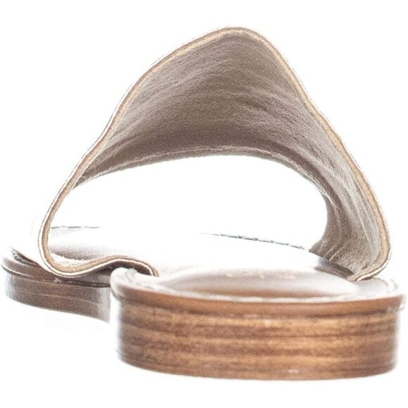 Bella Vita Women's TES-Italy Slide Sandal Heeled US 8.5 WW GOLD Leather - Picture 4 of 5